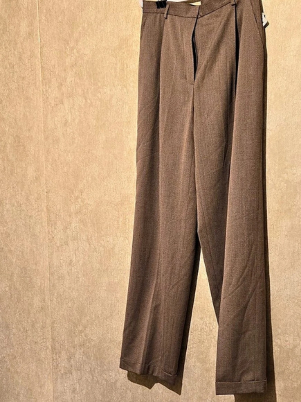 Jones New York Collection Houndstooth Straight Leg Trousers in Brown NWT